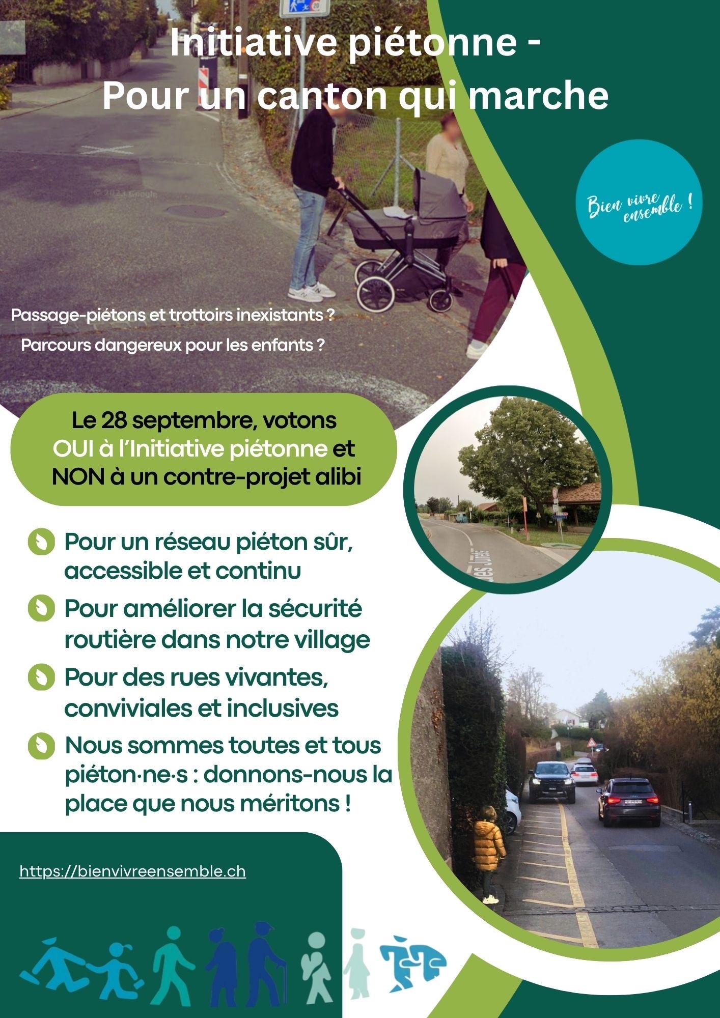 Oui à l'initiative piétonne